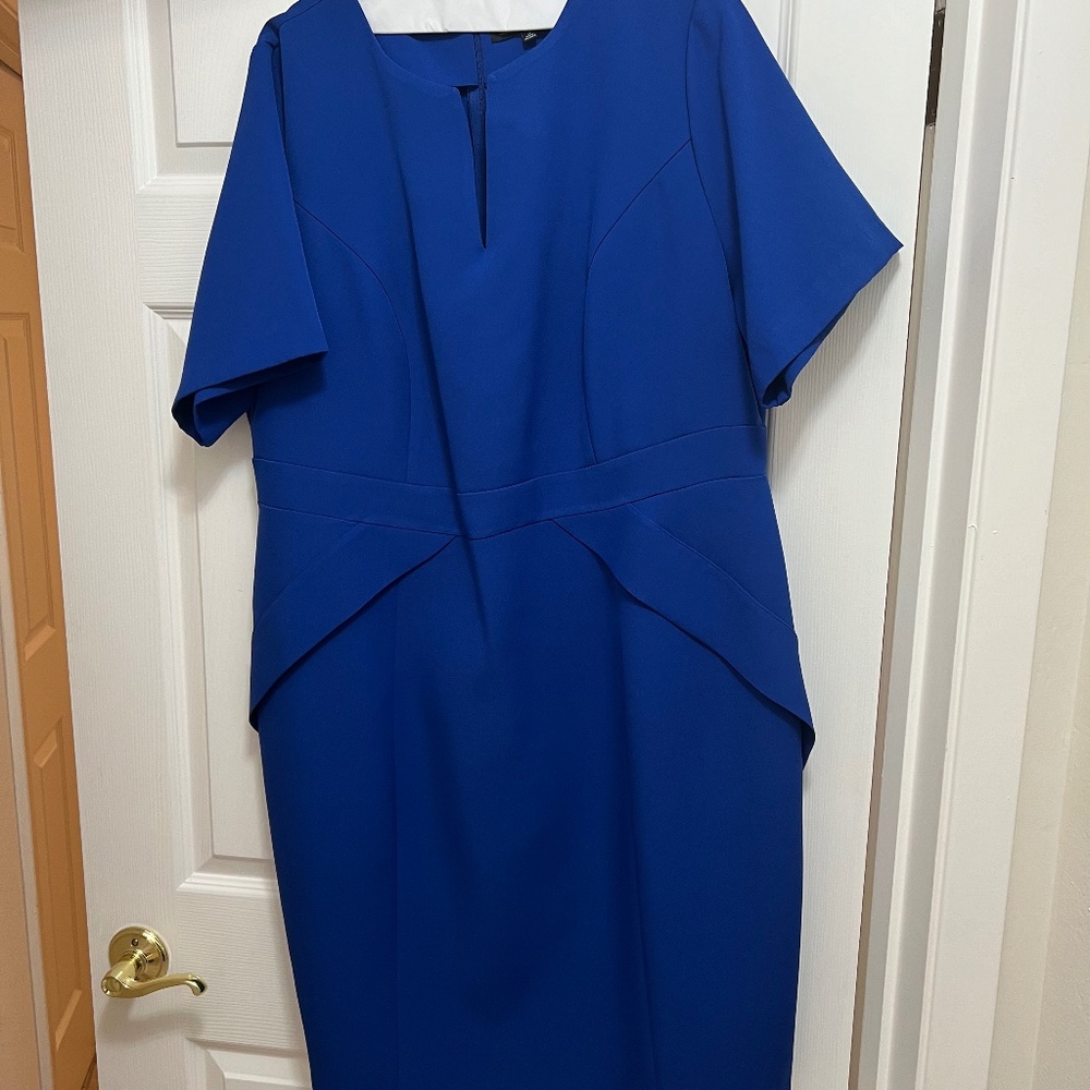 Eloquii royal blue work dress